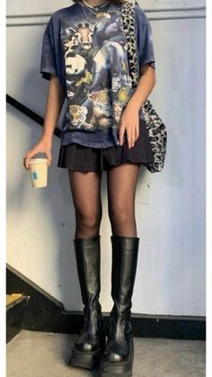 Moda Grunge, Mode Emo, Goth Outfit, 여름 스타일, Pastel Outfit