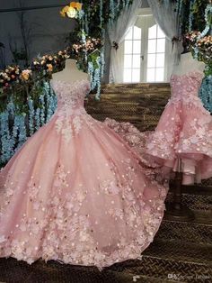 Bow Wedding Dresses, Gown Pink, Quinceanera Dresses Pink, Bow Wedding, Bow Wedding Dress, Pretty Quinceanera Dresses, Dresses Princess, Pink Wedding Dresses, Princess Ball Gowns