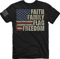 Buck Wear 2143 Fundamentals Faith Family Flag Freedom T-Shirt Mens Patriotic Shirts, Fedora Fashion, Patriotic Designs, Word Shirts, Guy Harvey, Cricut Project Ideas, American Flag Tshirt, American Flag Print, Patriotic Shirts