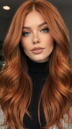 Glamorous 39 Copper Hair Color Ideas Ideas for Copper with Peach Highlights 🍃 Red Cooper, Roux Auburn, Dark Copper Hair Color, Pelo Chocolate, Copper Blonde Hair Color, Copper Hair Dark, Copper Blonde Hair