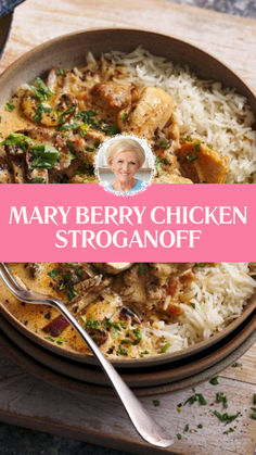 Mary Berry Chicken Stroganoff Chicken Mushroom Stroganoff Recipe, Mary Berry Chicken Recipes, Chicken Recipes For Supper, John And Lisa Weekend Kitchen Recipes, 30 Minutes Meals, Mary Berry Recipes Dinners, Chicken Stock Recipes, British Dinner Recipes, Pitta Pockets