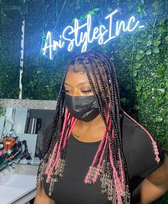 Pink Peekaboo, Black Hair Protective Styles, Pink And Black Hair, Braided Hairstyles For Black Women Cornrows, Girl Hair Colors, Girl Hairstyle, Quick Natural Hair Styles