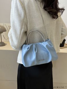 BagForLove - Stylish Womens Shoulder Crossbody Bag - Trendy Solid Color Handbag Ruched Bag, Color Fashion, Small Handbags, Color Khaki, Blue Bags, White Bag, Colorful Fashion, Bag Pattern, Fashion Handbags