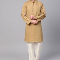 Top Pure Cotton Bottom Pure Cotton Casual Long Sleeve Beige Kurta, Casual Beige Long Sleeve Kurta, Beige Long Sleeve Casual Kurta, Casual Long Sleeve Brown Kurta, Casual Brown Long Sleeve Kurta, Red Kurta, White Kurta, Cotton Bottoms, Shalwar Kameez