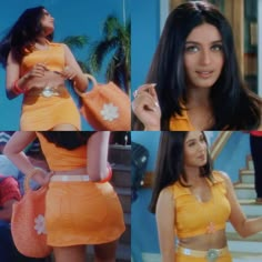 tina / kuch kuch hota hai Tina From Kuch Kuch Hota Hai, Tina Kuch Kuch Hota Hai Outfits, Pooh Outfits, Y2k Bollywood, Outfits Recreation, Winx Club Live Action, Bollywood Day, Y2k Movies, 2000s Bollywood