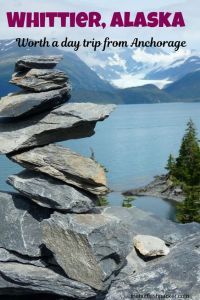 rocks stacked on top of each other with the words, whiter alaska worth a day trip