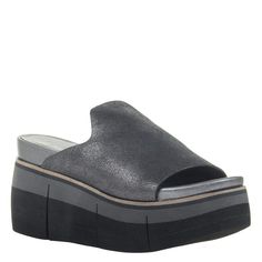 PRICES MAY VARY. layered EVA 2.75" platform and outsole with flex grooves luxury athleisure and boho style round open toe handcrafted with genuine suede, fabric lining fits true to size inked leather edges Luxury Athleisure, Pewter Heels, Modern Wardrobe, Slide In, Comfy Shoes, Shoes With Jeans, Metallic Leather, Slide Sandals, Strap Sandals