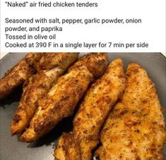 some fried chicken tenders are on a plate