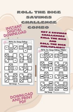 roll the dice challenge game with instructions