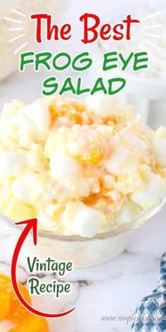 If you are looking for the perfect easy frog eye salad recipe, you will love this version of the classic sweet side dish. #numstheword #salad #sidedish #classic #tasty Jello Dessert Recipes, Easy Summer Desserts, Summer Dessert Recipes