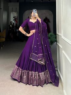 Purple fancy lehenga choli Elegant Lehenga, Fancy Lehenga