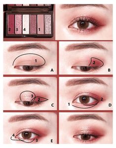 Mekap Mata, Korean Eye Makeup, Ulzzang Makeup, Makeup Tutorial Eyeshadow, How To Do Makeup, Eye Makeup Steps, Beautiful Eye Makeup