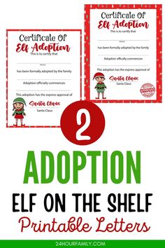 elf certificate with the words addition elf on the shelf printable letters