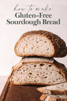 two loaves of gluten - free sourdough bread stacked on top of each other