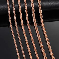 I just added a new item to eBay, Men's Rose Gold Stainless Steel Rope Chain Necklace – 16"-30" Twisted Links NEW! #eBay #eBaySeller Rose Gold Chain Link Necklace, Rose Gold Chain Link Necklace With Lobster Clasp, Rose Gold Rope Chain Necklace Gift, Elegant Rose Gold Necklace With Rope Chain, Elegant Rose Gold Rope Chain Necklace, Rope Chain Necklace, Rope Necklace, Men Boys, Fashion Jewelry Necklaces