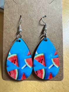 Custom designed, handmade earrings make the perfect gift for any occasion. These sublimated earrings are great for wedding and baby showers, teacher appreciation, sports team pride, and team mom gifts.  Custom orders are welcomed and appreciated. Fun Personalized Dangle Jewelry, Multicolor Teardrop Casual Jewelry, Casual Personalized Earrings As A Gift, Casual Multicolor Teardrop Jewelry, Fun Personalized Blue Jewelry, Personalized Multicolor Drop Earrings, Multicolor Personalized Drop Earrings, Personalized Fun Blue Jewelry, Blue Hypoallergenic Fun Jewelry