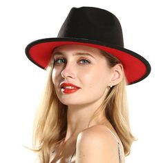 FREE SHIPPING ON ALL ORDERS OVER $50 | 100% SATISFACTION GUARANTEED Click "ADD TO CART" To Get Yours Now | Up To 60% OFF ✨  Arimonz Winter Fedora Hats For Women gives you fashionable color, great warmth and comfort.The soft, flat top is made of wool felt material with 3-dimensional embroidery decoration.The cap is trimmed with pigskin cord and finished off with a standing tassel. This Winter hat can be customized with ribbon or pipings in your choice of color. The Summer hats are normally made t Vintage Wedding Hats, Fedora Hats For Women, Red Goth, Jazz Hat, Black Fedora, Womens Fedora, Round Hat, Fedora Hat Women, Fedora Hats