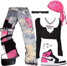 Alternative Y2k, Edgy Emo, Y2k Girl, Preformance Outfits, Swag Outfits For Girls, Tomboy Style Outfits, 2000s Fashion Outfits, Pants Fit, Swaggy Outfits