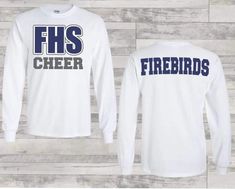 Represent your squad in this cute and clean style Cheer Long Sleeve Shirt. Get this shirt for a Cheerleader, Cheer Mom or a Coach. We have a glitter option and a traditional option. Please submit your school colors and the name of your mascot during your checkout process. Also be sure to submit proper spelling of said school and mascot. If you want to switch things up leave the description in the custom order box. Charges will be applied to any extras you include through our conversation upon ag Long Sleeve T-shirt For Sports With School Spirit, White Sports Fan Top For Cheerleading, White Fan Apparel Tops For Cheerleading, White Sporty Top For Cheerleading, White T-shirt For Cheerleading, Sports Season, School Spirit Long Sleeve T-shirt For Sports, White T-shirt For Cheerleading Sports Season, White T-shirt For Cheerleading During Sports Season, Varsity White Tops For Cheerleading