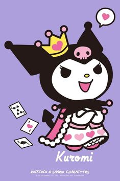 a cartoon character with a crown on her head