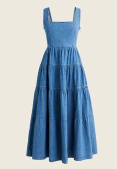 Squareneck Dress, Denim Dress Summer, Kente Dress, Frock Fashion, Dressy Casual Outfits, Summer Sewing, All Jeans, Princess Outfits, Angel Eyes