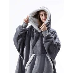 Season:Winter,Fall; Fabric:Sherpa; Sleeve Length:Long Sleeve; Gender:Women's; Nightwear Style:Hoodie Blanket,Wearable Blanket,Dress,Nightshirt,Nightgown,Pajamas; Style:Comfort,Casual,Warm,Plush,Soft; Elasticity:Micro-elastic; Occasion:Home,Bed,Daily; Age Group:Adults; Function:Breathable,Warm; Pattern:Pure Color,Grid / Plaid; Design:Pocket; Neckline:Hoodie; Listing Date:09/18/2023 Elegant Sweatshirt, Cozy Wrap, Sweatshirt Blanket, Oversized Blanket, Hoodie Blanket, Oversize Women, Chill Outfits, Winter Sweatshirt, Winter Hoodies