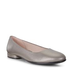 New See Pictures Color Name: Stone Metallic 208003 51567 This Is A True Classic: Chic, Simple And Timeless. The Ecco Anine Ballerina Brings A Refresh To A Wardrobe Classic With A Round-Toe Silhouette And Unparalleled Comfort. From Desk To Date Night, This Feminine Ballerina Offers Elegance And Comfort In Every Step. Beautifully Crafted From Ecco Leathers, Made In Our Own Tanneries, For A Luxurious Look And Feel Rounded Toe And Impeccable Craftmanship Make For A Shoe That Contours The Foot Lightw Silver Slip-on Flats With Removable Insole, Silver Low Heel Court Shoes For Evening, Silver Court Shoes With Low Heel For Evening, Spring Formal Silver Ballet Flats, Spring Silver Formal Ballet Flats, Formal Metallic Silver Leather Heels, Modern Metallic Silver Leather Heels, Silver Pointed Toe Ballet Flats For Spring, Silver Leather Pointed Toe Ballet Flats