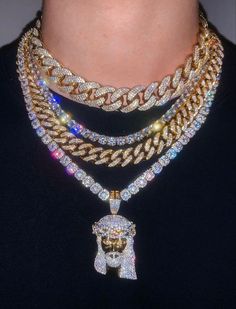 Hip Hop Jewelry Chains, Big Gold Chains, Dope Jewelry Accessories, Gold Chains For Men, Big Diamond, Jewelry Fashion Trends