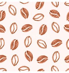 coffee beans on a pink background seamless texture for wallpaper or packaging design,