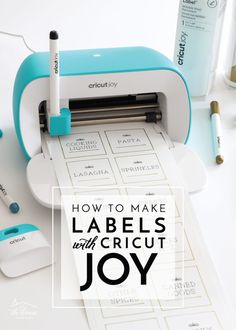 a cricut joy machine with the words how to make labels with cricut joy