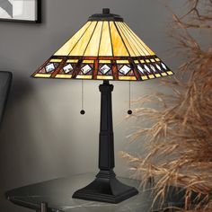 Urban Ambiance - Table Lamp - UQL7000 Craftsman Indoor Table Lamp, 23''H x 14''W x 14''D, Matte Black Finish, Aylesbury Collection - French Country Modern, Pier Light, Tiffany Table Lamps, Glass Lamps, Stained Glass Lamps, Modern Transitional, Fan Lamp, Entry Table, Black Metal Frame