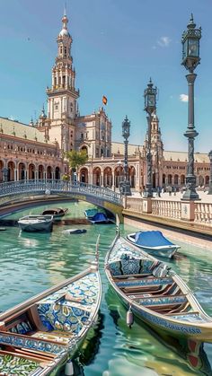 Discover the breathtaking Plaza de España in Seville, with its stunning architecture and picturesque canals. Perfect for a summer exploration! Learn more about planning your trip to Seville on our website. Spain Scenery, Spain Houses, Plaza De Espana Seville, Spain Life, Spain Vibes, Seville Spain Travel