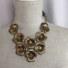 Nwt Sugarfix By Baublebar Floral Statement Necklace Spring Party Gold Necklace, Floral Statement Necklace, Womens Jewelry Necklace, Statement Necklace, Jewelry Necklaces, Women Jewelry, Necklaces, Floral, Women Shopping