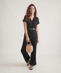 Lia Wide Leg Jumpsuit Classic Jumpsuit, Jumpsuit Wide Leg, Marine Layer, Wide Leg Jumpsuit, Wide Leg, Jumpsuit, Black