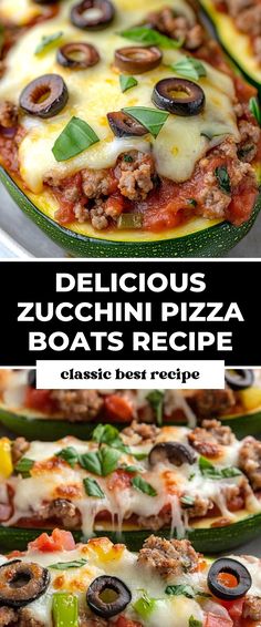 Image for Delicious Zucchini Pizza Boats Recipe