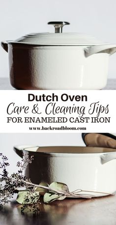 dutch oven and cleaning tips for enamel cast iron