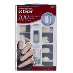 Kiss 100 Nails Active Square are full cover artificial nails are made to wear nail polish longer than natural nails without chipping. These artificial nails are available in a variety of lengths, shapes and sizes, kiss nails come with max speed, professional nail glue for a secure hold every time. Kit Contains : 100 Nails, Nail glue 0.1 oz Kiss Glue On Nails, Gel French Tips, Cover Nails, Kiss Nails, Happy Nails, Nail Type, Gel Extensions, Nail Glue, Nail Paint