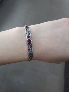 Bracelet Armenian Handcrafted Sterling Silver Garnet bracelet SYMBOLS of Armenia Grapes and Pomegran Ephemeral Tattoo, Garnet Bracelet, Mia 3, Dope Jewelry, Funky Jewelry, Jewelry Lookbook, Fantasy Jewelry, Jewelry Inspo, Dream Jewelry