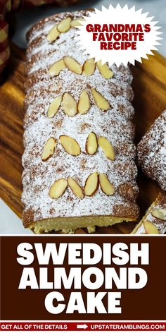 Swedish Almond Cake Scandinavian Almond Cake Recipe, Swedish Almond Cake Recipe, Scandinavian Cake, Swedish Almond Cake, Using Almond Flour, Almond Cake Recipe, Scandinavian Food, Elegant Desserts, Almond Cake