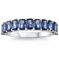 a ring with blue sapphire stones on it