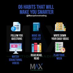 an info poster with the words, 6 habitts that will make you smarter and how to use them