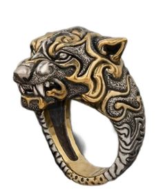 PRICES MAY VARY. STRONG MAKINGS -Tiger Head Ring is made of High Quality Material, High Polished Finish Comfort Fit! NO Deformation, Fading, 100% won't turn your skin green. VINTAGE GOTHIC DESIGN - Our retro Tiger Head Ring is made by skillful craftsmen, exquisite, awesome, cool and trendy. Choose the most meaningful rock punk ring for you. Wear your favorite hip-hop ring as a reminder that you are one and only. For daily wear and any occasion you can be a powerful man. BEST GIFT IDEA - This Lio Tiger Ring, Tigers Eye Gem, Wolf Ring, Hip Hop Rings, Leopard Head, Viking Ring, Viking Symbols, Head Ring, Moda Retro