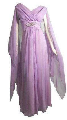 Flowy Purple Dress, Violet Gown, Lilac Gown, Grecian Style, Fantasy Dresses, Fantasy Gowns, Medieval Dress, Dress Belt, 1970s Fashion