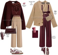 Shein Trendy Outfits, Fall Winter 2024 Fashion Trends Women Casual, Colour Combinations Fashion, Burgundy Outfit, Look Adidas, Color Combinations For Clothes, Winter Fashion Outfits Casual, Beige Outfit, Fall Capsule Wardrobe