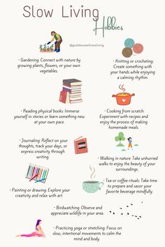 Embrace a slower pace of life with hobbies that promote relaxation, mindfulness, and creativity. Whether it’s gardening, knitting, or simply enjoying a cup of tea, these slow living activities help you reconnect with the present moment and nourish your soul. Take time to unwind and find joy in the simple things. #SlowLiving #MindfulHobbies #Relaxation #Creativity #SimplePleasures