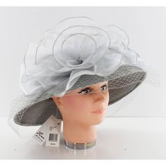 Gorgeous New Grey Ladies Fashion Hat From The August Hat Company Fine Millinery Collection. Inside Head Circumference Approximately-22", Crown-3.75", Brim-4.25", Hat Length-15" Elegant Gray Summer Hat, Fitted Gray Summer Hat, Gray Beach Hat For Spring, Gray Summer Party Hat, Summer Gray Party Hat, Gray Hat With Short Brim For Spring, Gray Short Brim Hat For Spring, Gray Short Brim Spring Hat, Gray Curved Brim Hat For Spring