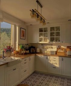 the kitchen is clean and ready for us to use in the day time as much as possible