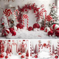 Christmas Candy Cane Backdrop Photography Xmas Tree Bells Red and White Decoration Baby Photo Candy Cane Backdrop, Cane Backdrop, White Decoration, Backdrop Photography, Studio Backgrounds, Christmas Candy Cane, White Decor, Baby Photo, Photography Backdrops