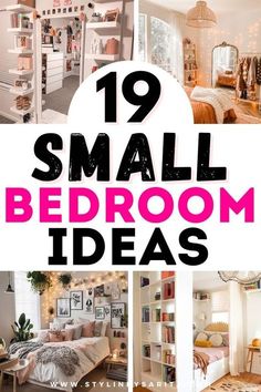 small bedroom decor ideas with text overlay