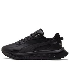 Puma Wild Rider Reflective Black Running Shoes Black 383728-02 (SNKR/Low Top/Training/Shock-absorbing) Running Shoes Black, Black Running Shoes, Shoes Black, Low Top, Black Shoes, Running Shoes, Running, Black